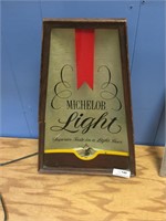 Michelob Light Lighted Beer Sign-Needs Bulb