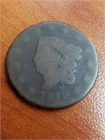 1818 Large Cent in poor condition