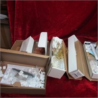 Lot of resin model parts for ships.