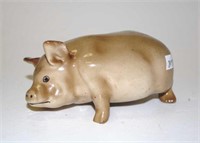 Royal Doulton - Coloured snorting pig HN968