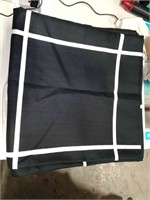 (U) Amazon Basics College Dorm Curtain Black Grid