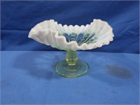 Fenton Yellow Opalescent Uranium Glass Dish