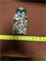 quart jar of marbles