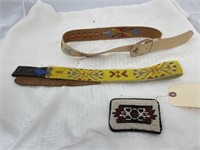 2 Southwest Beaded Belt and buckle Hopi