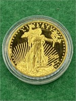 COIN - GOLD PLATED COMMEMORATIVE - USA LADY