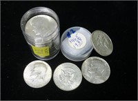 20- Kennedy half dollars, 40% silver