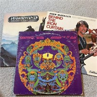 3 Vintage Vinyl Records Grateful Dead HawkWind