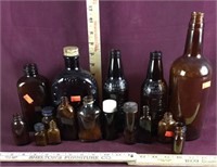 Assorted Lot Of Vintage Glass Bottles