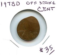 1978-D Cent - Off Strike