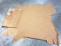 Pair of beige leather hides