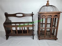 Magazine rack & bird cage