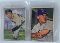 1953 Bowman Cards Howie Pollet and Clyde Vollmer