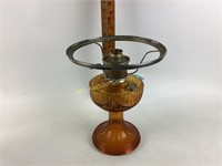 Aladdin Lincoln Drape Amber Glass Oil Lamp Model
