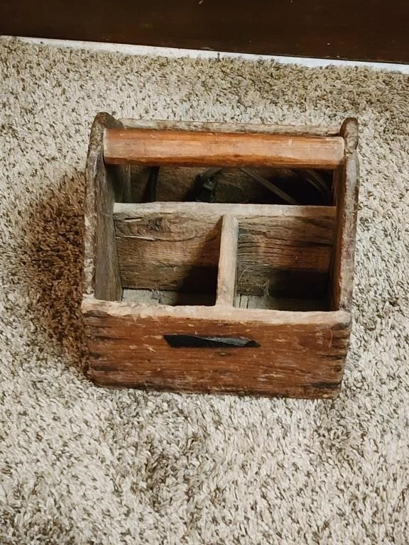 Vintage Primitive Wooden Tool Box
