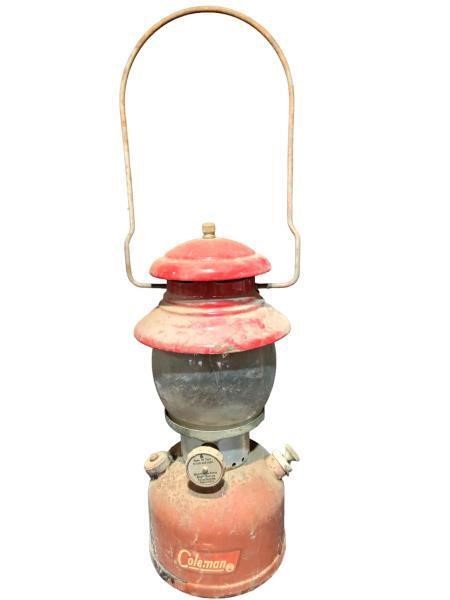 Coleman Red and Silver Gas Lantern - Portable Outd