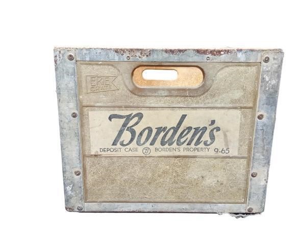 Borden's Milk Crate with Handles - Vintage 9-65 Co