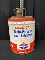 Vintage American Five Gallon Motor Oil Can