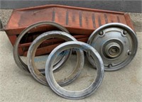 Car ramps, beauty rings, and hubcap