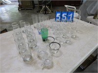 GROUP OF GLASSES VARIOUS SIZES