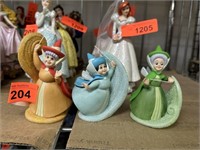 3PC SLEEPING BEAUTY FAIRIES FIGURINES