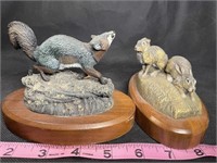 Two (2) Vintage Hamilton Audubon Bronze Pieces