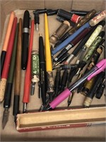 Pens and pencils and flat of miscellaneous
