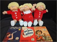 Cabbage patch dolls and books