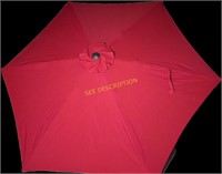 Red Outdoor Crank & Tilt 9' Patio Umbrella