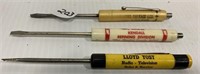 3 Listowel,Ont. Advertising Screwdrivers-see photo