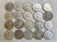 20 US Silver Half Dollars 1964 Kennedy