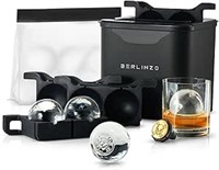Premium Berlinzo Clear Ice Ball Maker - Whiskey Ic