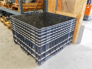 Plastic fork lift container, 45" 48" x29"