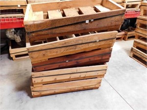 5-wood engine crates, 19" x 36" x 4" deep