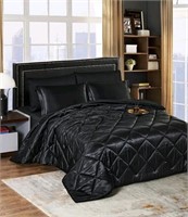 Black Bedding Comforter With 2 Pillow Sheets