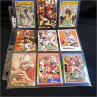 9 Joe Montana Football Cards