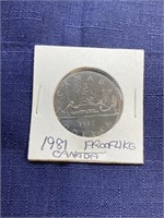 1981 Canada proof like coin