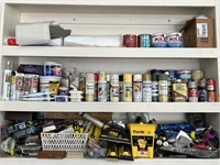 A Collection Of Handy Man Supplies.Paints, Spray