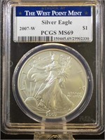 2007-W  PCGS MS69 American Silver Eagle