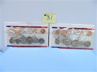 (2) 1988 U.S. Mint UNC Coin D/P Sets