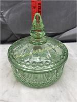 Green candy dish