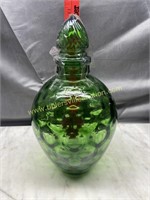 Green MCM Wheaton honeycomb decanter
