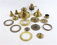 Bronze / Brass Oil Lamp Burners, Rings, Caps