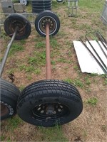 Six hole trailer axle 80 in hanger to hanger