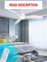 48 inch Ceiling Fan with Light  White