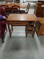 Small wooden desk.