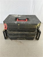 Tool box with drill bits and screw bit sets