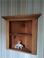 Wood Hanging Corner Shelf & Decor Items