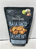 Natures garden Baja taco cashews 22 oz best by