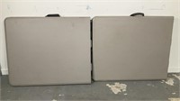 Pair of Gray Folding Tables