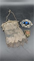 Antique Mesh Evening Bag and two branches
